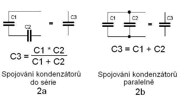 Spojování kondenzátorů příklady