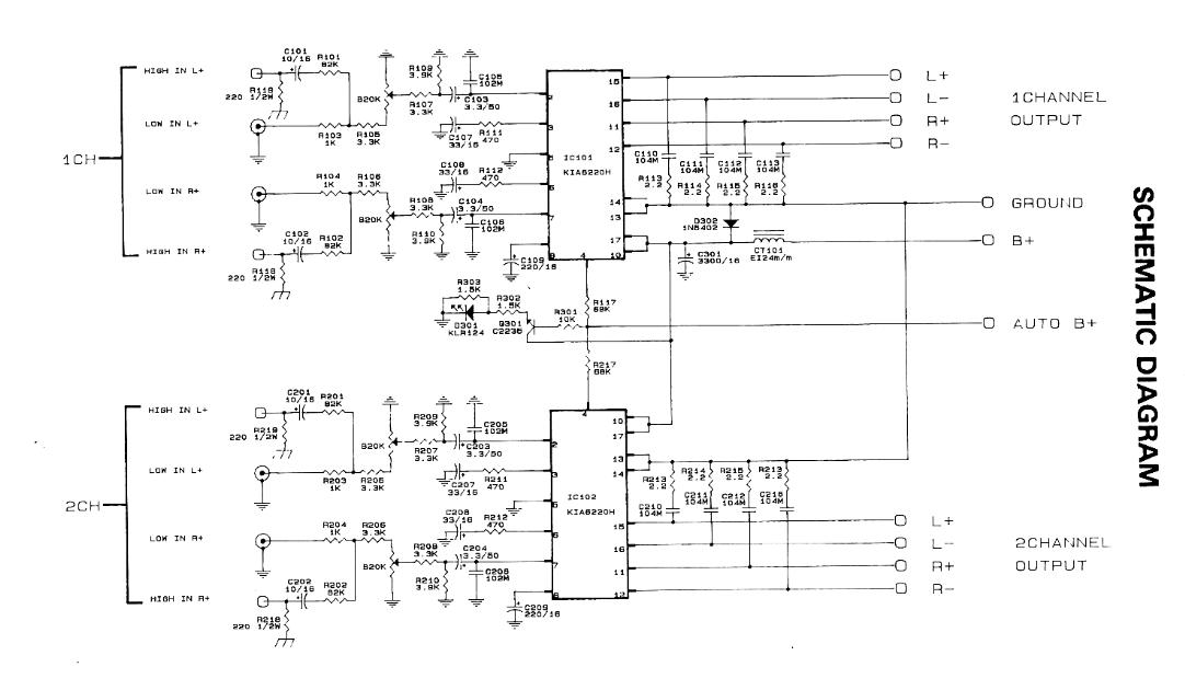 Diagram for Kenwood 4 Channel Car Amplifier